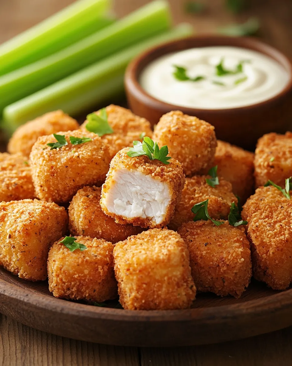 Keto chicken nuggets served with dipping sauce