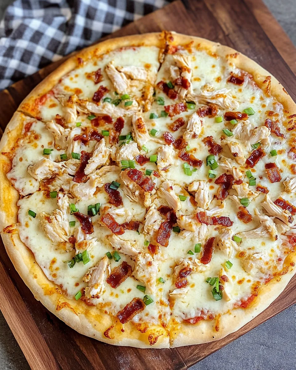 Make the ultimate chicken bacon ranch pizza at home with this simple recipe.Perfect for family dinners or a quick weekend treat!