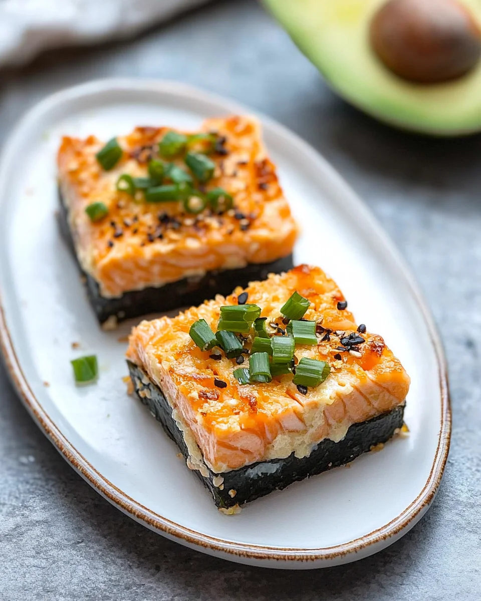 salmon sushi bake