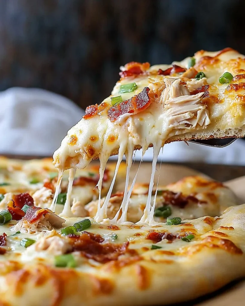 Make the ultimate chicken bacon ranch pizza at home with this simple recipe.Perfect for family dinners or a quick weekend treat!