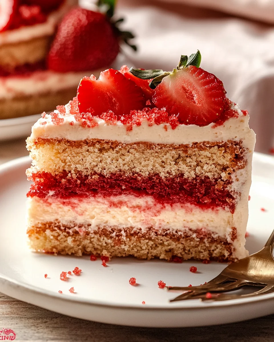 Strawberry Crunch Cake