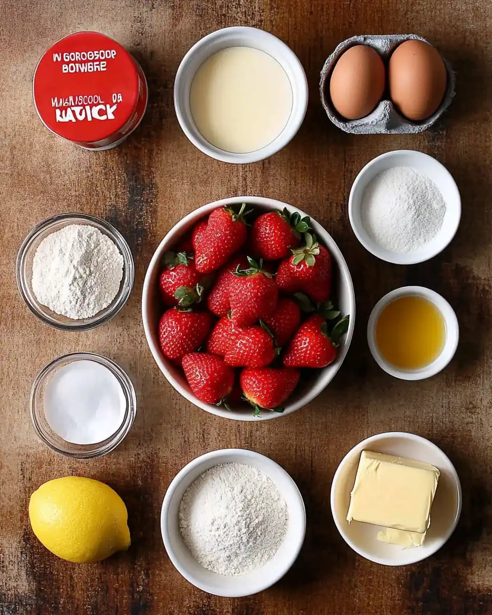 Strawberry Crumb Cake ingredients