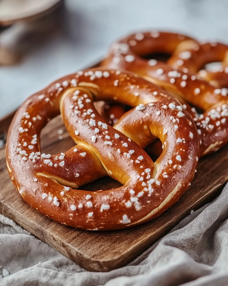 Freshly baked homemade gluten free pretzels on a tray