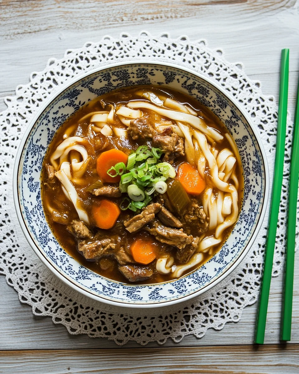 curry udon with karaage chicken