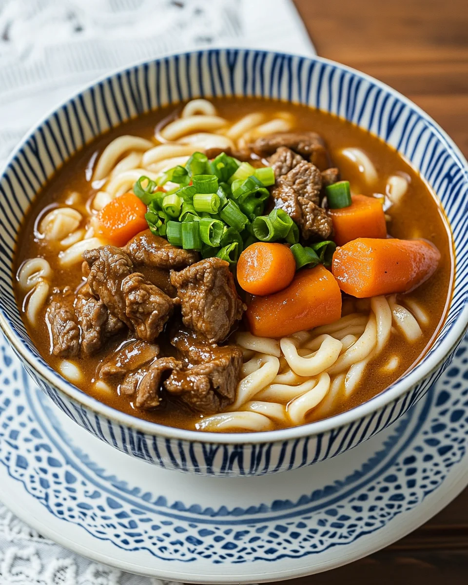 curry udon with karaage chicken