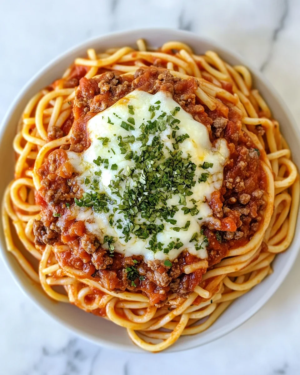 Million dollar spaghetti dish with layers of pasta, meat, cheese, and sauce.