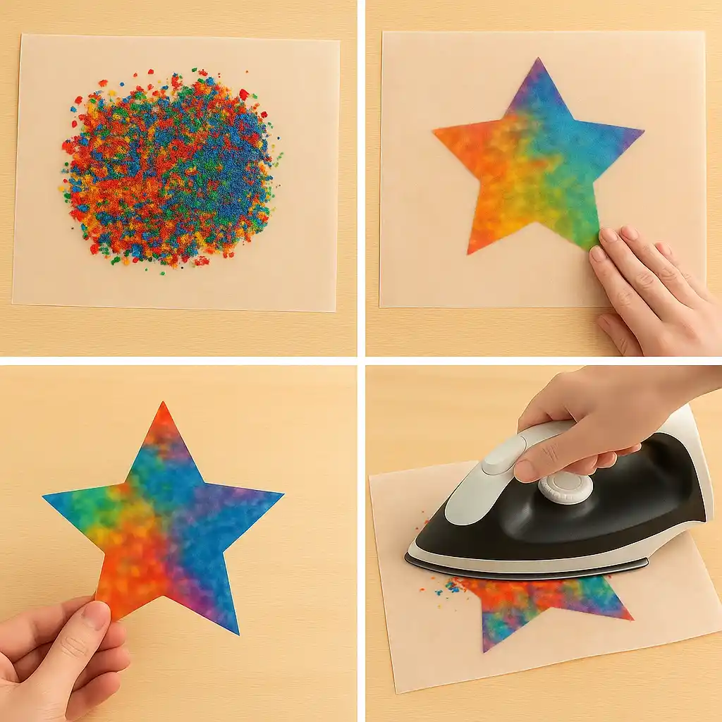 Étoiles Attrape-Soleil en Crayon Fondu