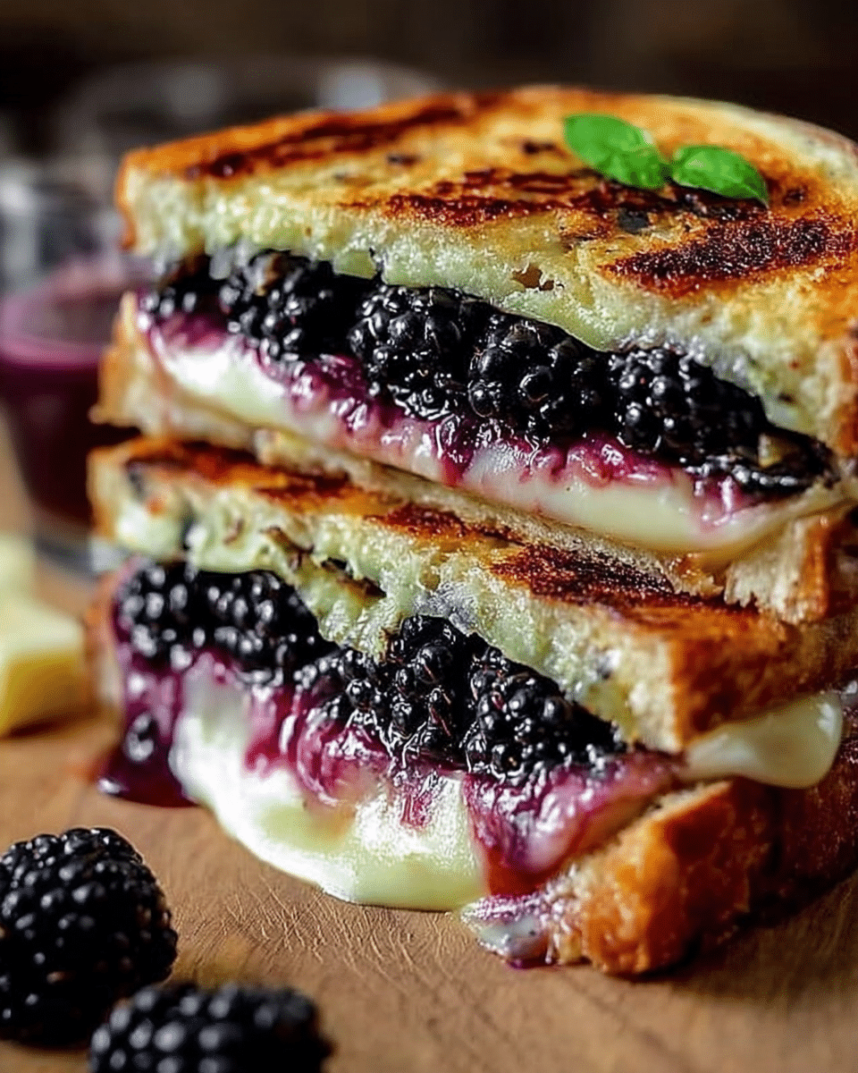 Blackberry Balsamic and Brie Grilled cheese