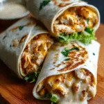 Cheesy Garlic Chicken Wraps
