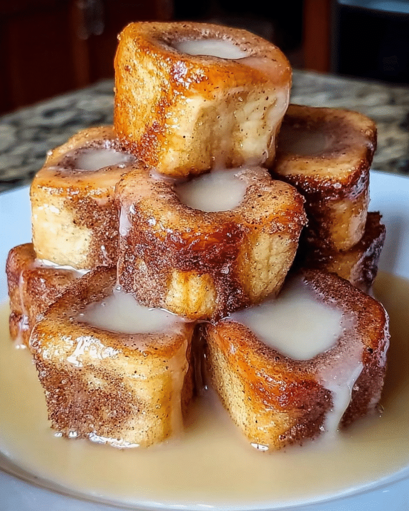 Cinnamon Roll French Toast Bites