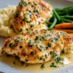 Garlic Herb Chicken with Mashed Potatoes and Glazed Carrots