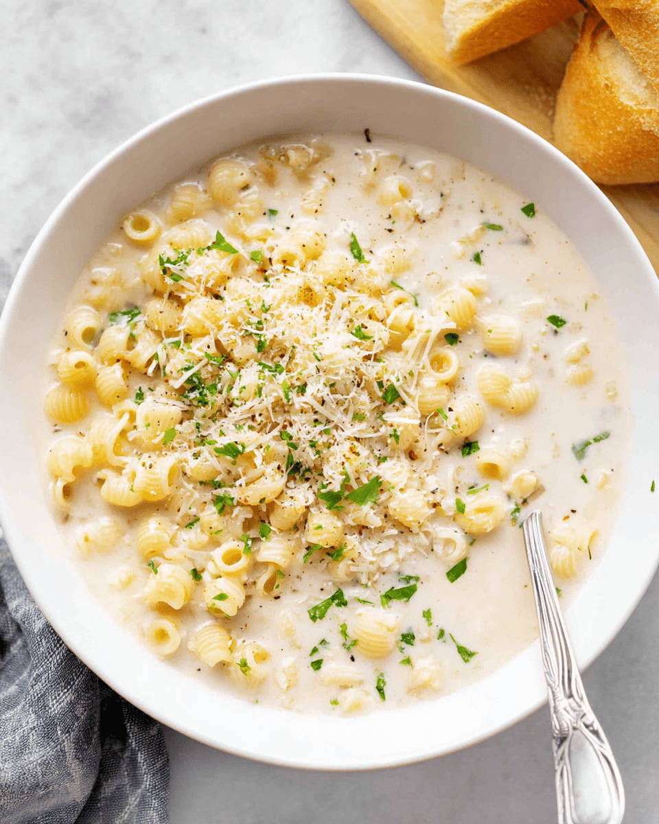 Garlic Parmesan Pasta Soup