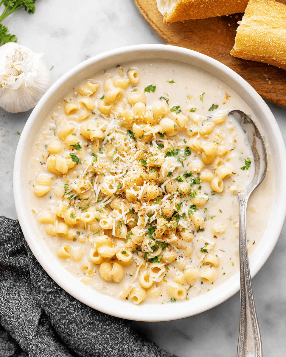 Garlic Parmesan Pasta Soup