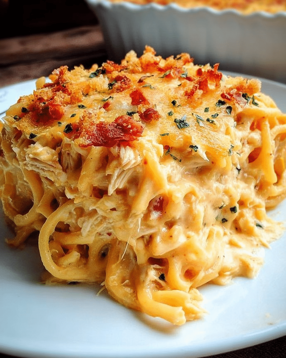 Southern Chicken Spaghetti Casserole