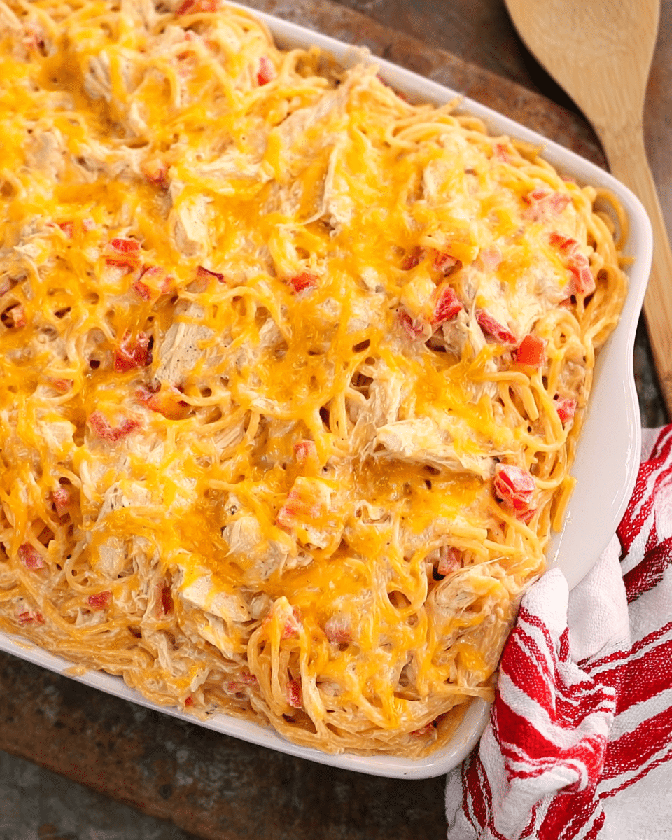 Southern Chicken Spaghetti Casserole