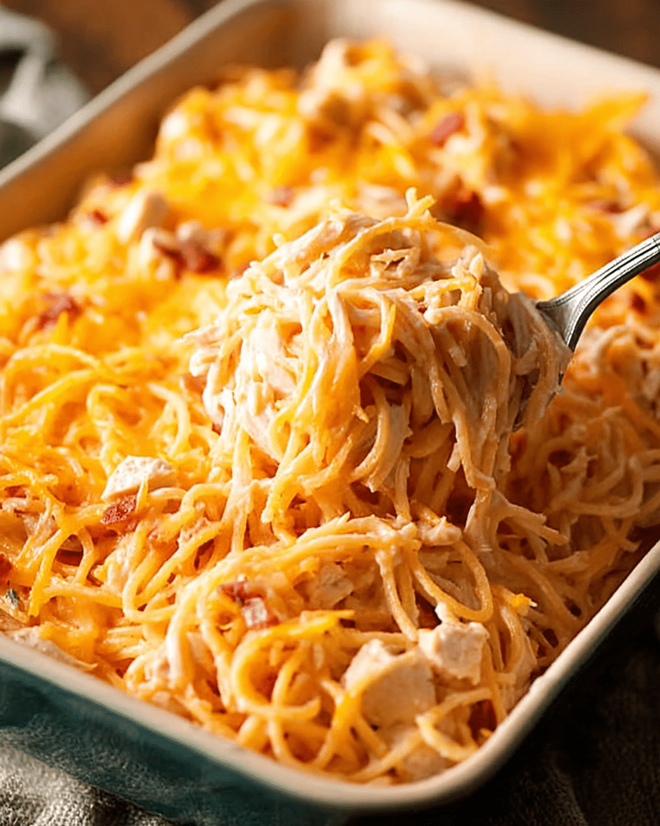 Southern Chicken Spaghetti Casserole