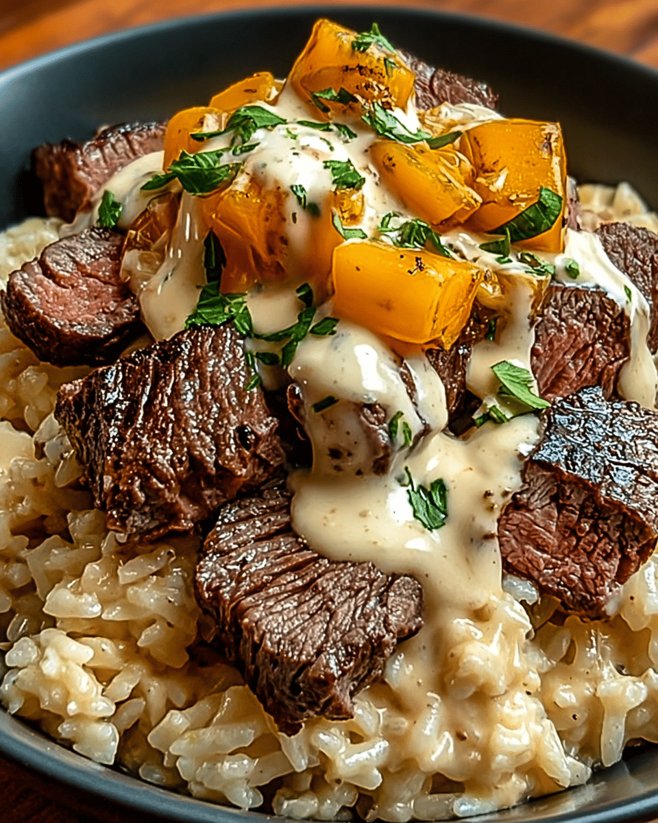 Steak and Queso Rice
