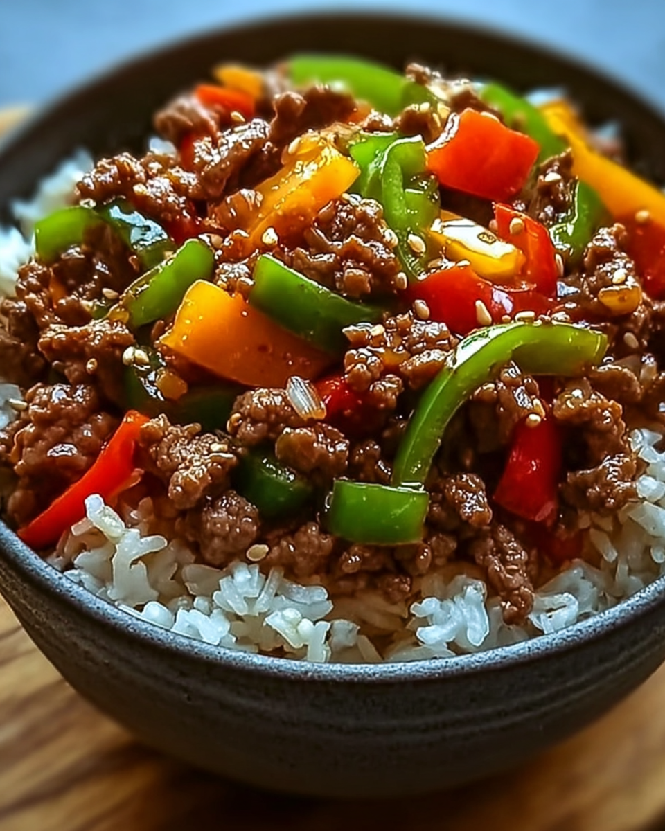 Beef Pepper Rice Bowl