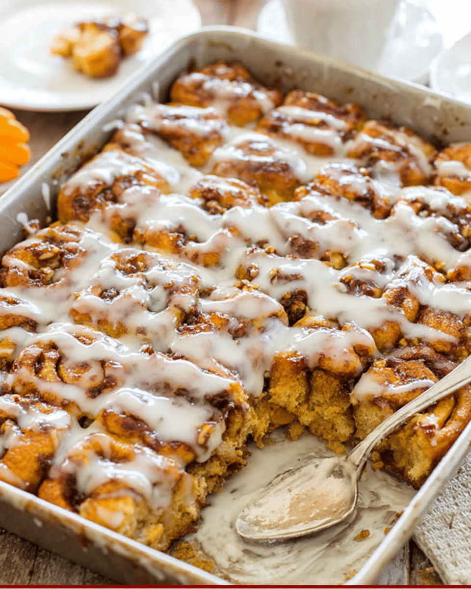 Pumpkin Cinnamon Roll Bake