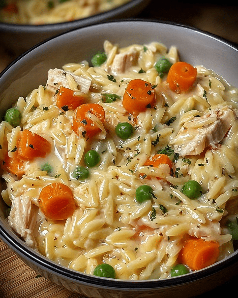 Creamy Chicken Pot Pie Orzo