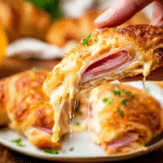 Baked Ham and Cheese Croissants