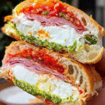 Burrata Sandwich with Pesto and Tomato
