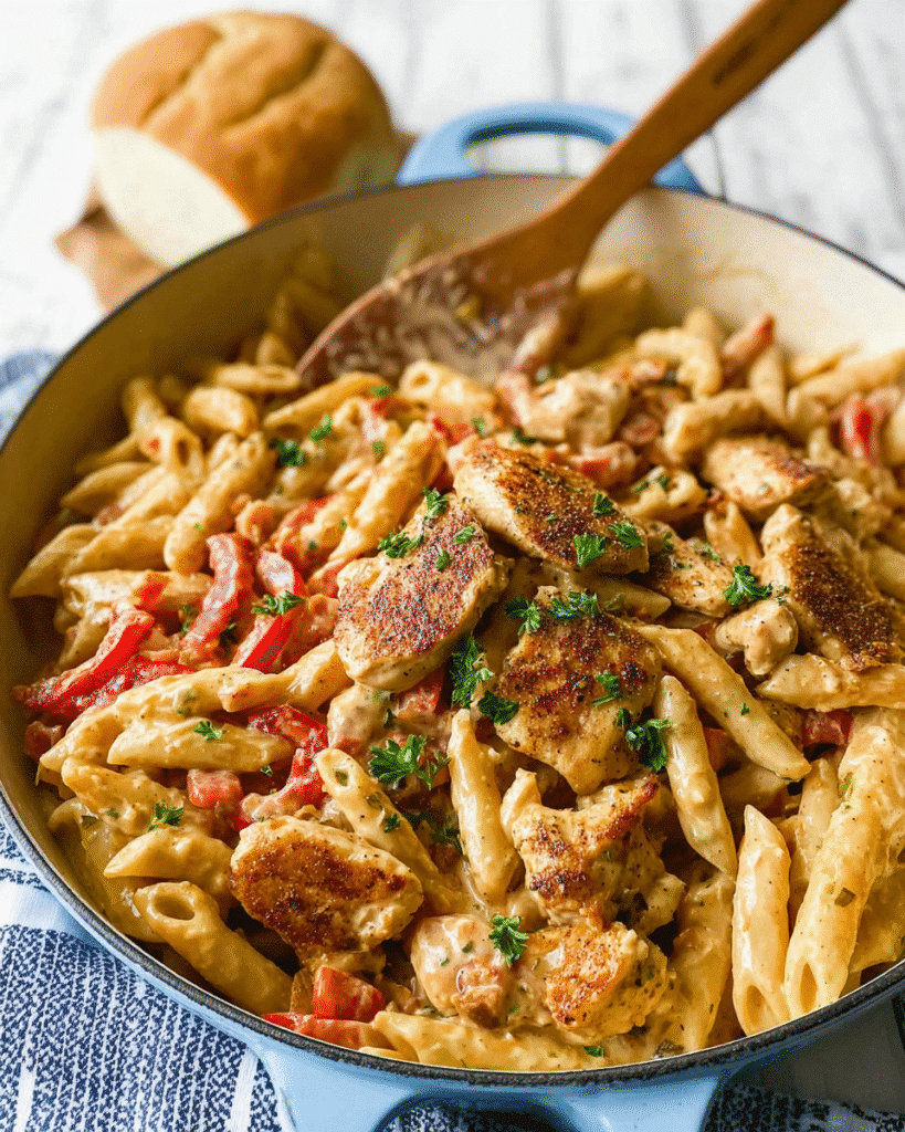 Cajun Cream Cheese Chicken Pasta