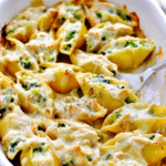 Chicken and Broccoli Alfredo Stuffed Shells