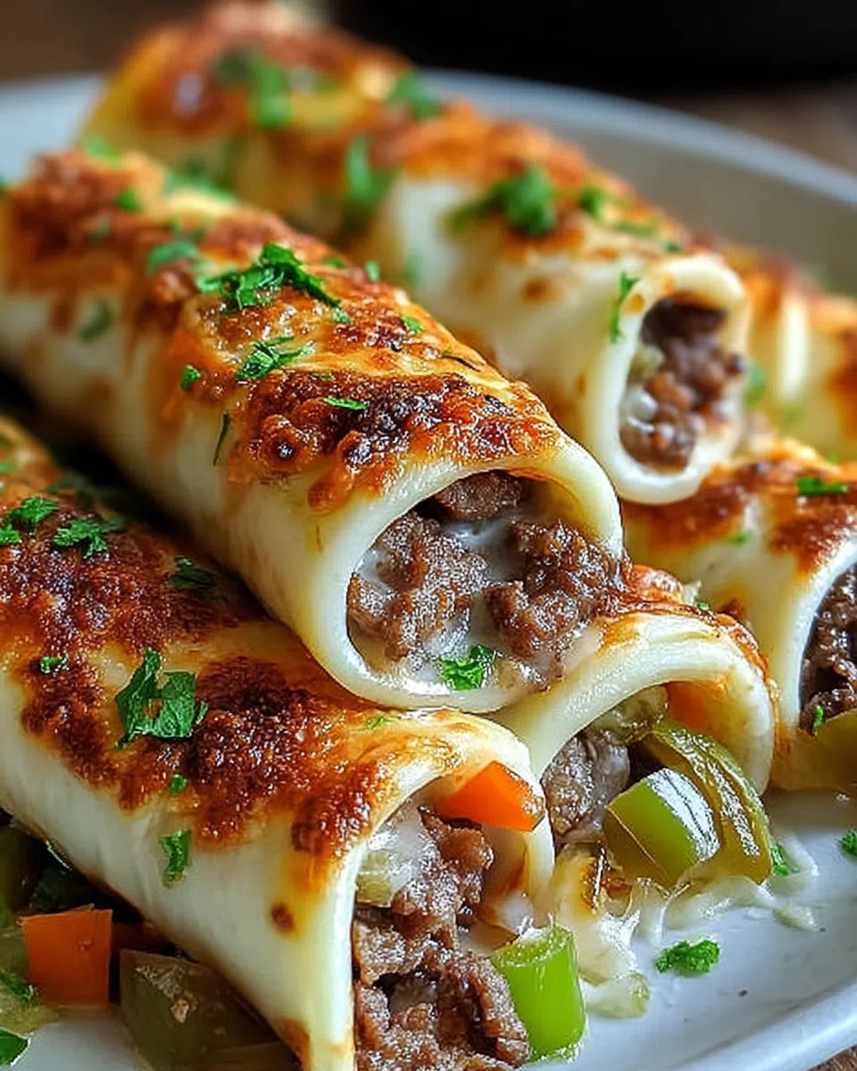 Keto Philly Cheesesteak Roll Ups