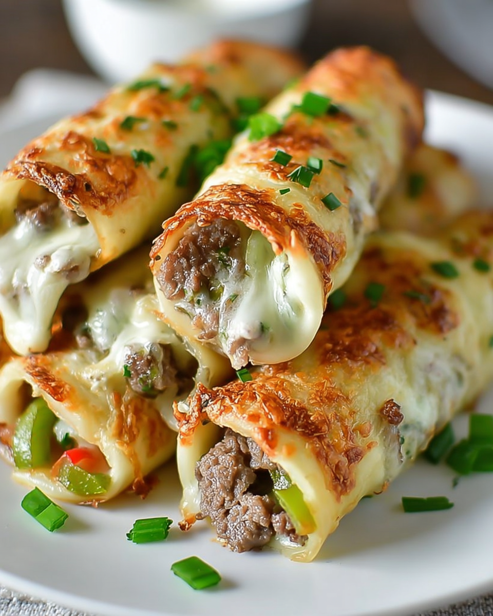 Keto Philly Cheesesteak Roll Ups