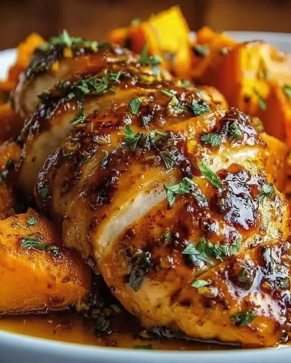 Maple-Glazed Chicken with Sweet Potatoes