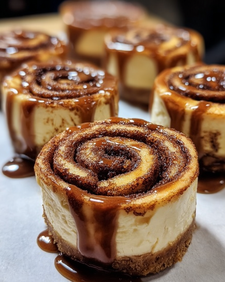 Mini Cinnamon Roll Cheesecakes