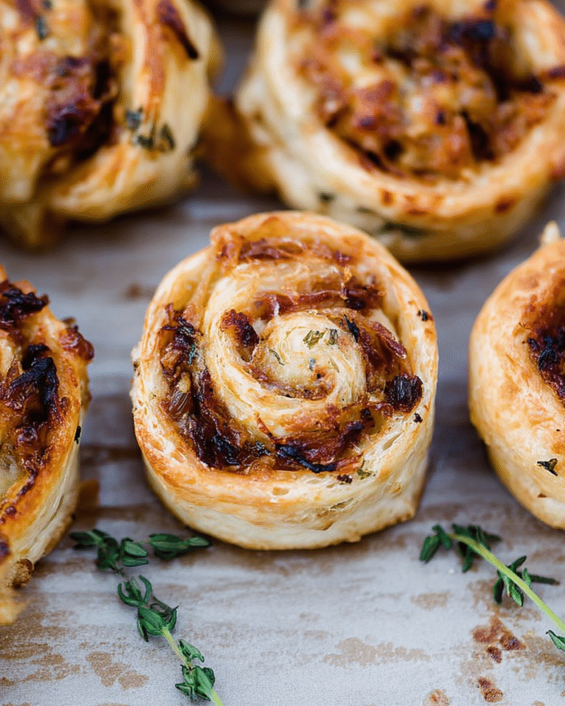 French onion savory swirls
