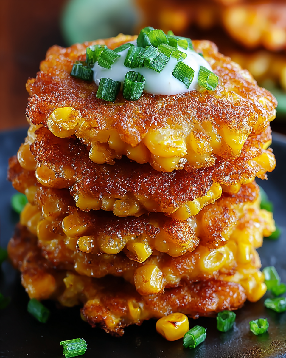 Crispy Cheesy Corn Fritters