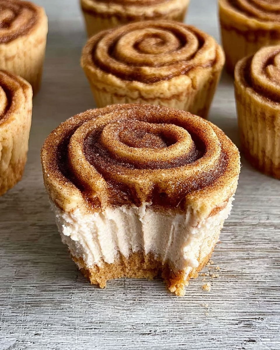 Mini Cinnamon Roll Cheesecakes