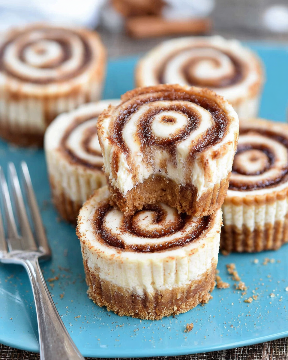 Mini Cinnamon Roll Cheesecakes