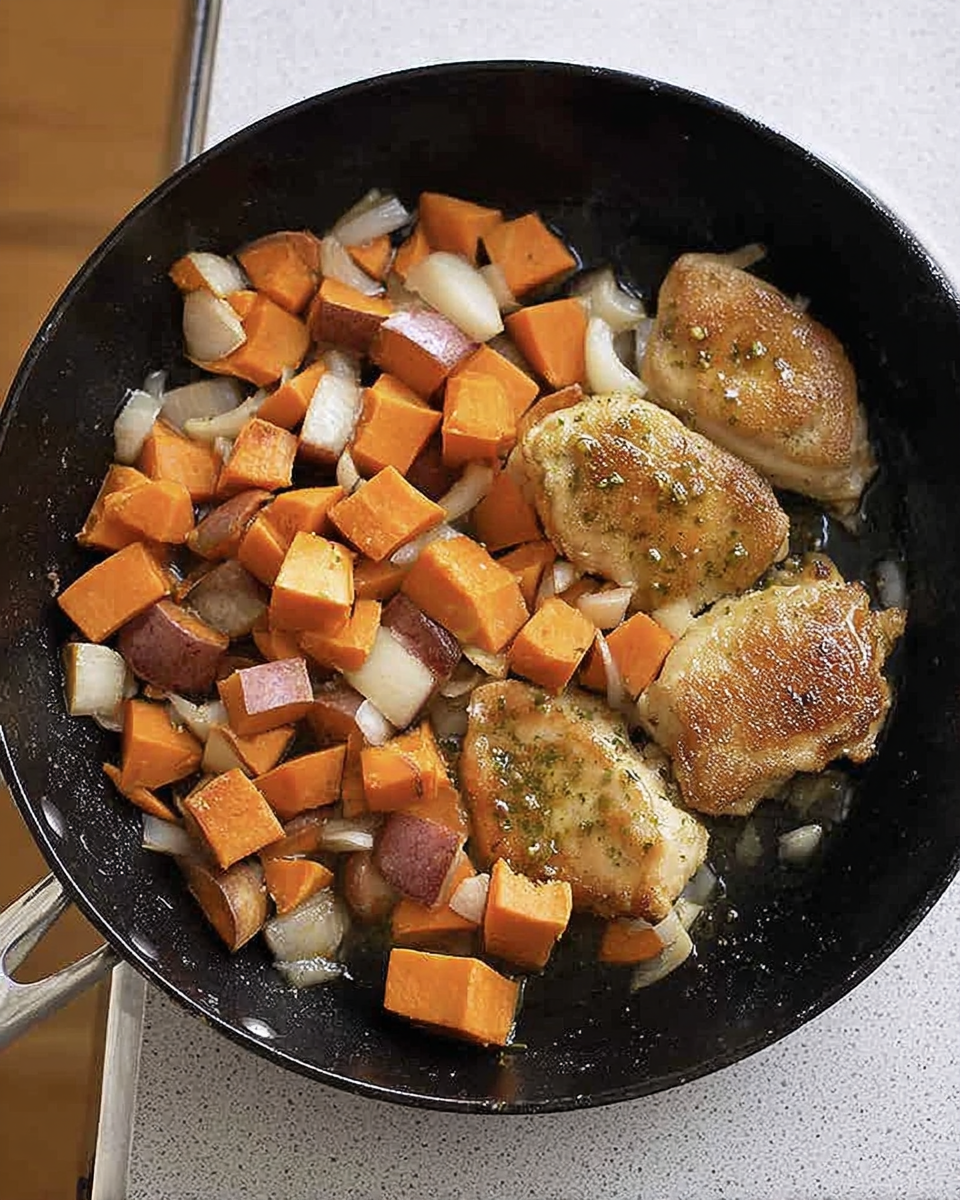 Maple-Glazed Chicken with Sweet Potatoes