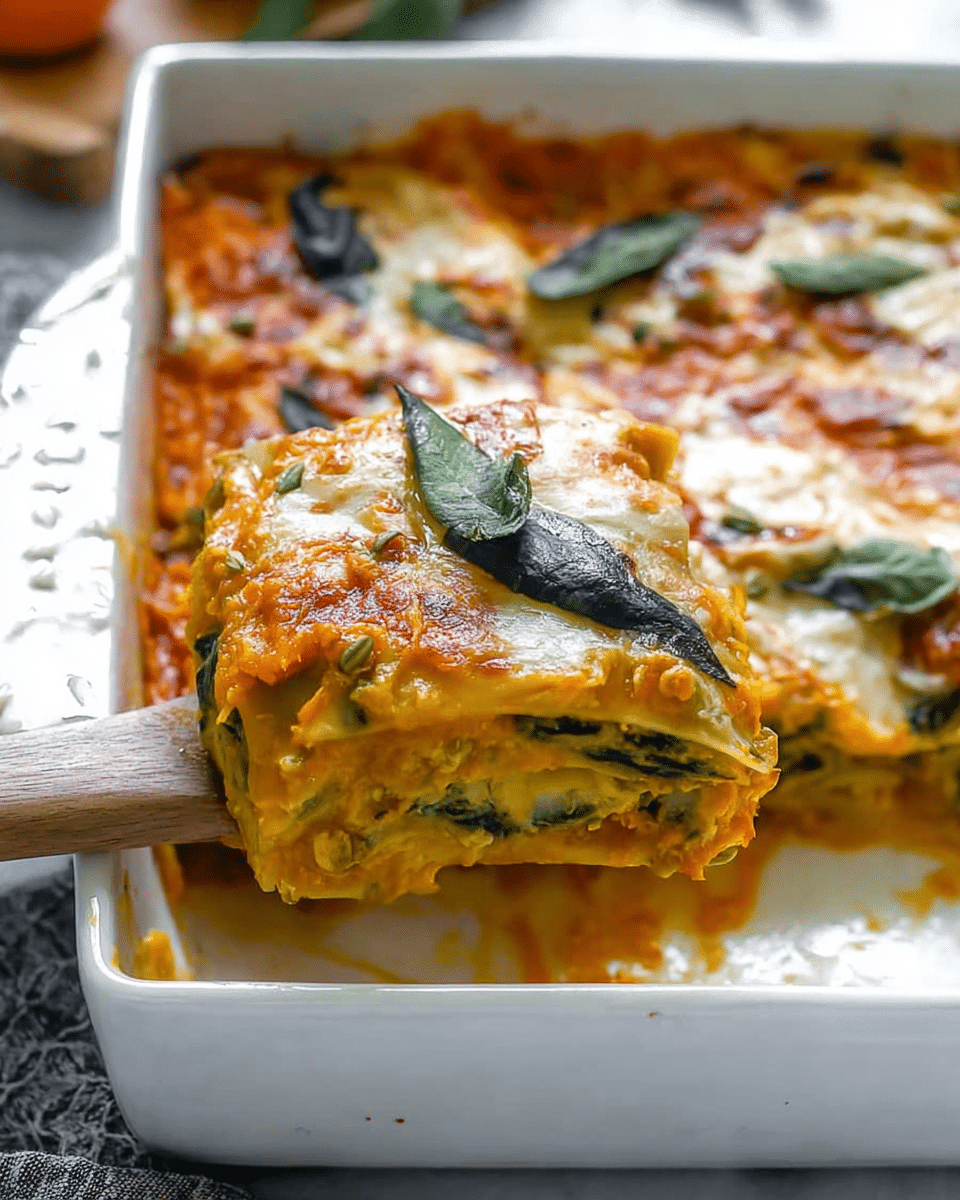 Pumpkin Spinach Lasagna