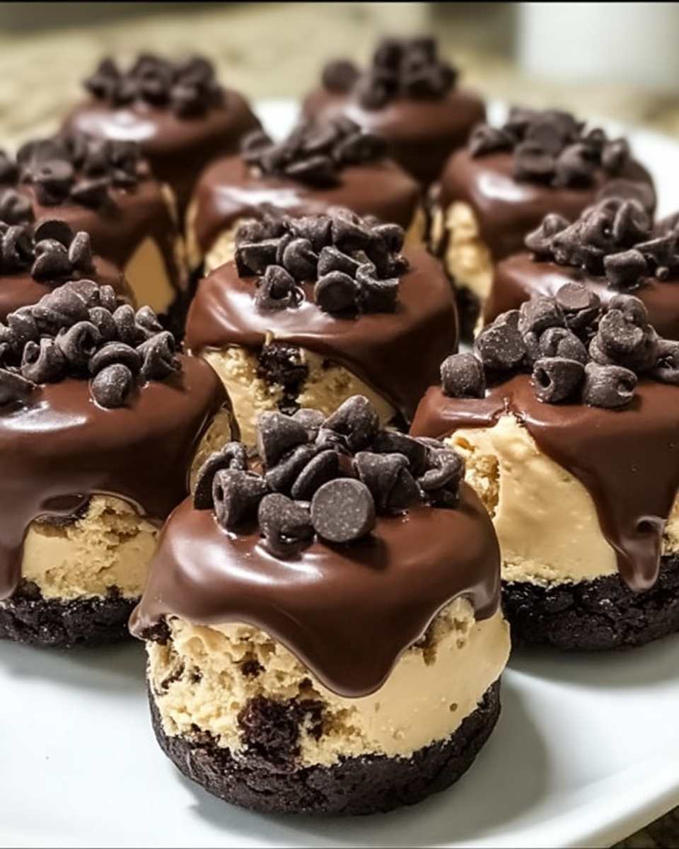 Chocolate Chip Cookie Dough Brownie Bites