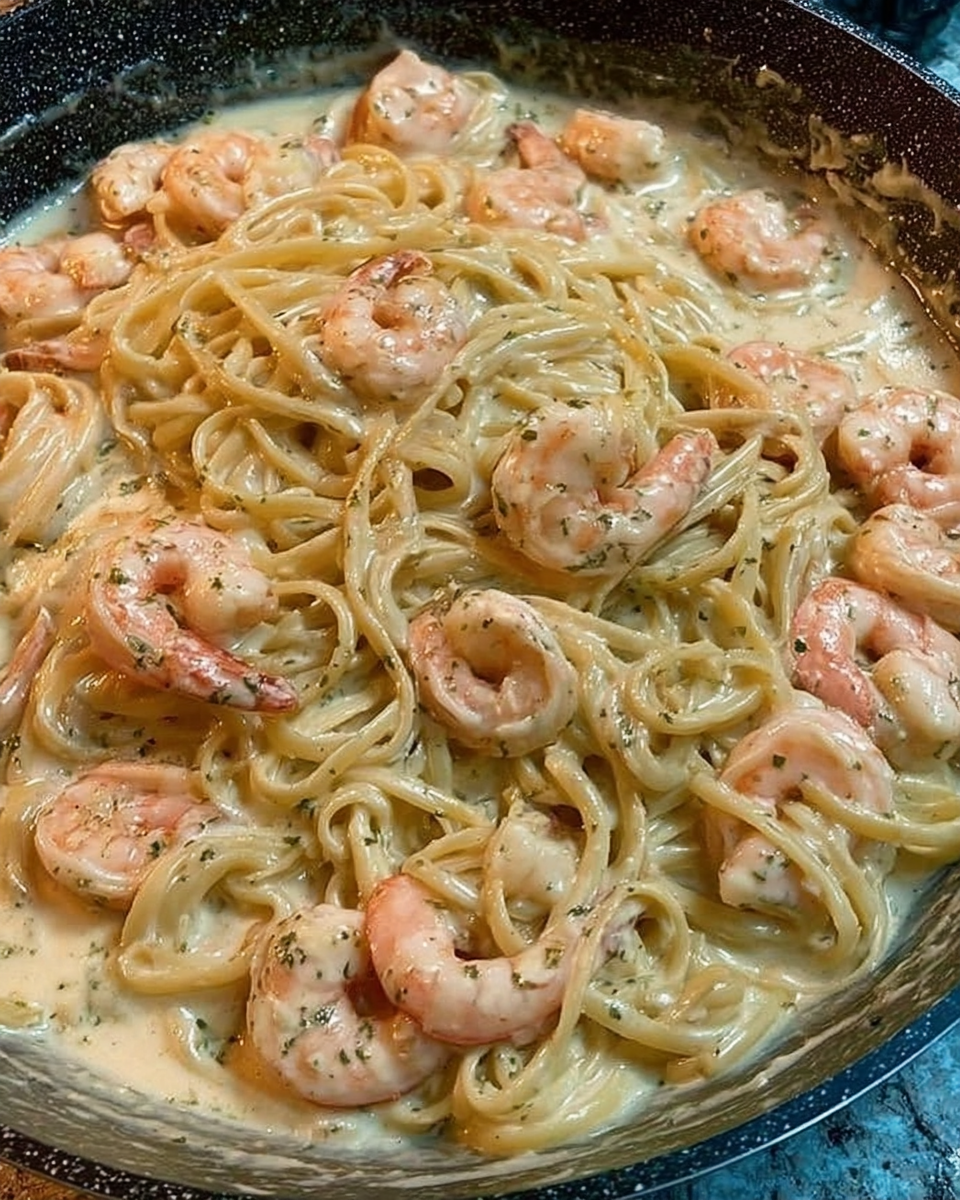 Creamy Garlic Shrimp Pasta