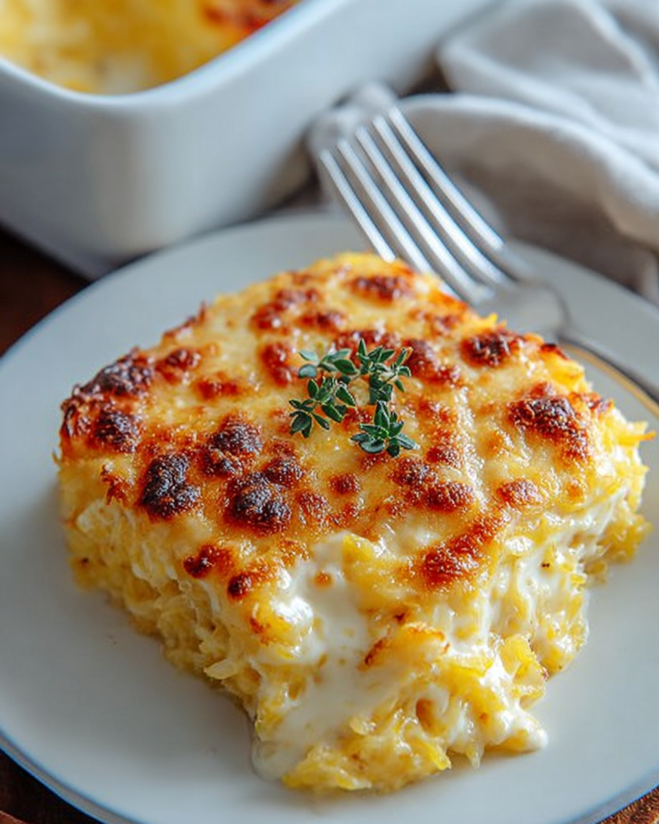 Healthy Spaghetti Squash Au Gratin