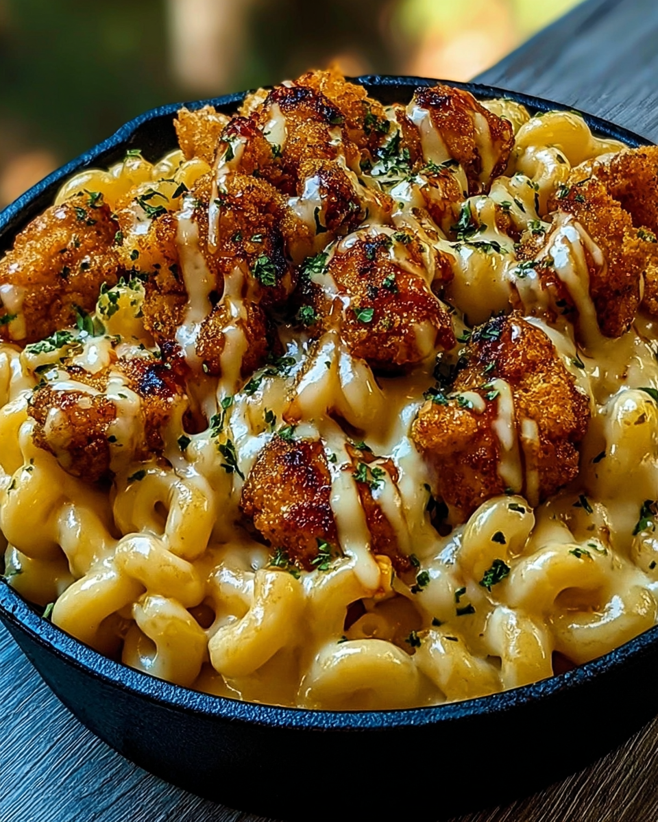 Honey Pepper Chicken Mac and Cheese