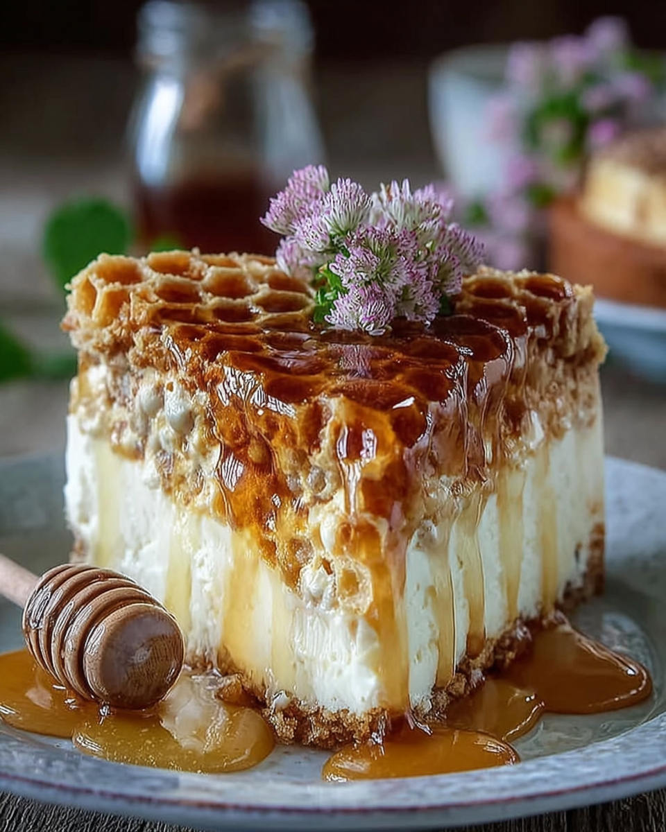 Honeycomb Cheesecake Cake