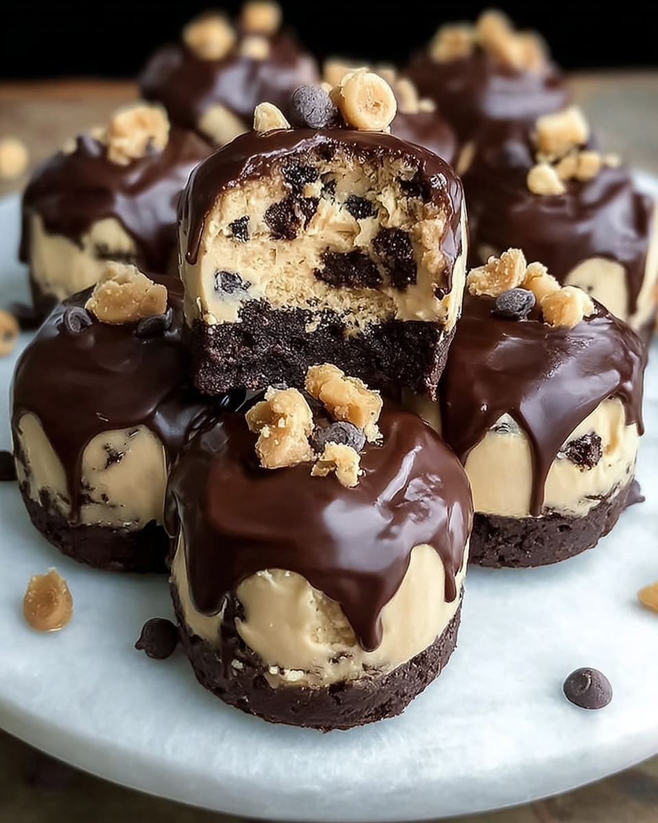 Chocolate Chip Cookie Dough Brownie Bites