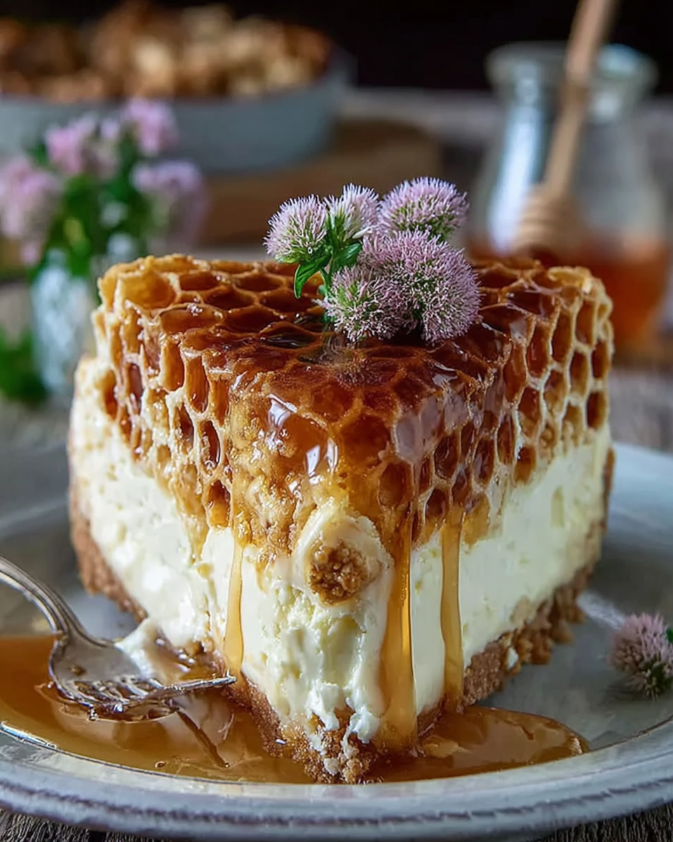 Honeycomb Cheesecake Cake