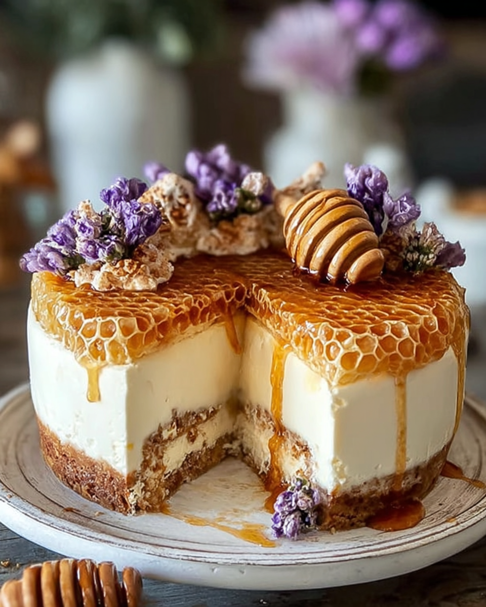 Honeycomb Cheesecake Cake