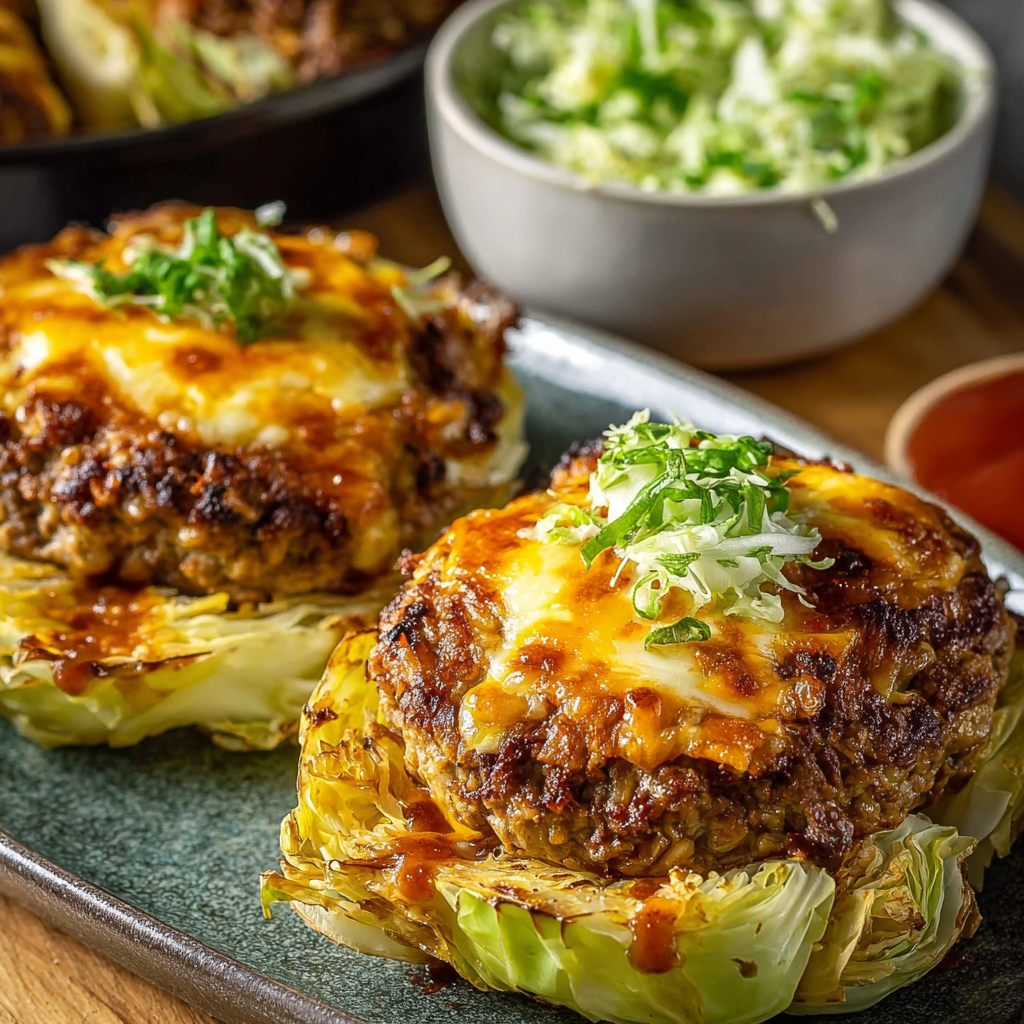 Oven-Baked Cabbage Burgers