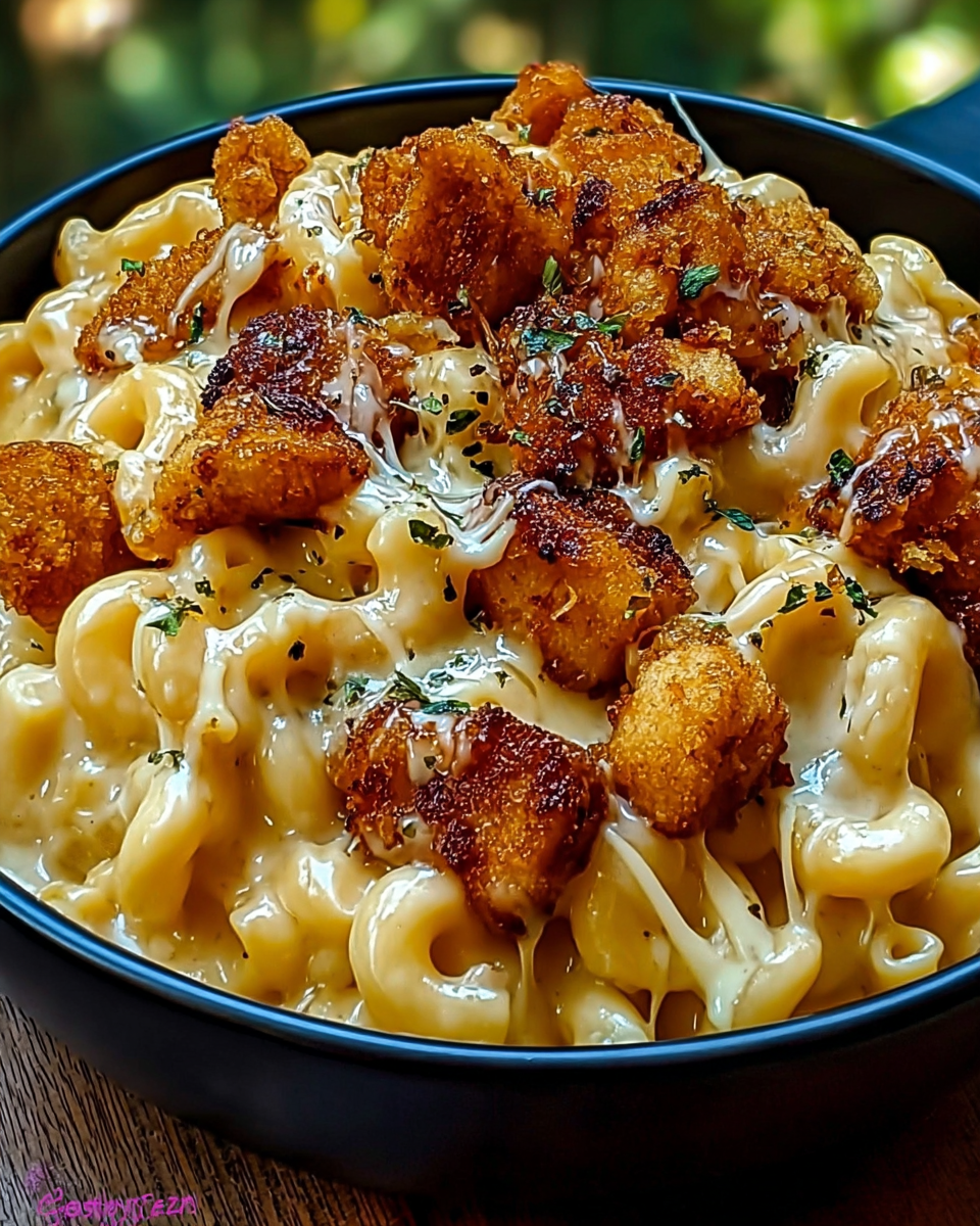 Honey Pepper Chicken Mac and Cheese