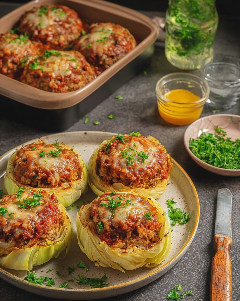 Oven-Baked Cabbage Burgers