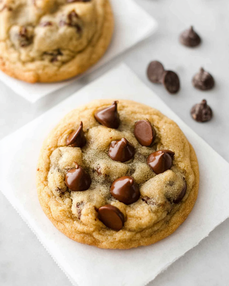 Soft and chewy Chocolate Chip Cookies stacked on a plate, similar to Choc Chip Cookies and Homemade Cookies.